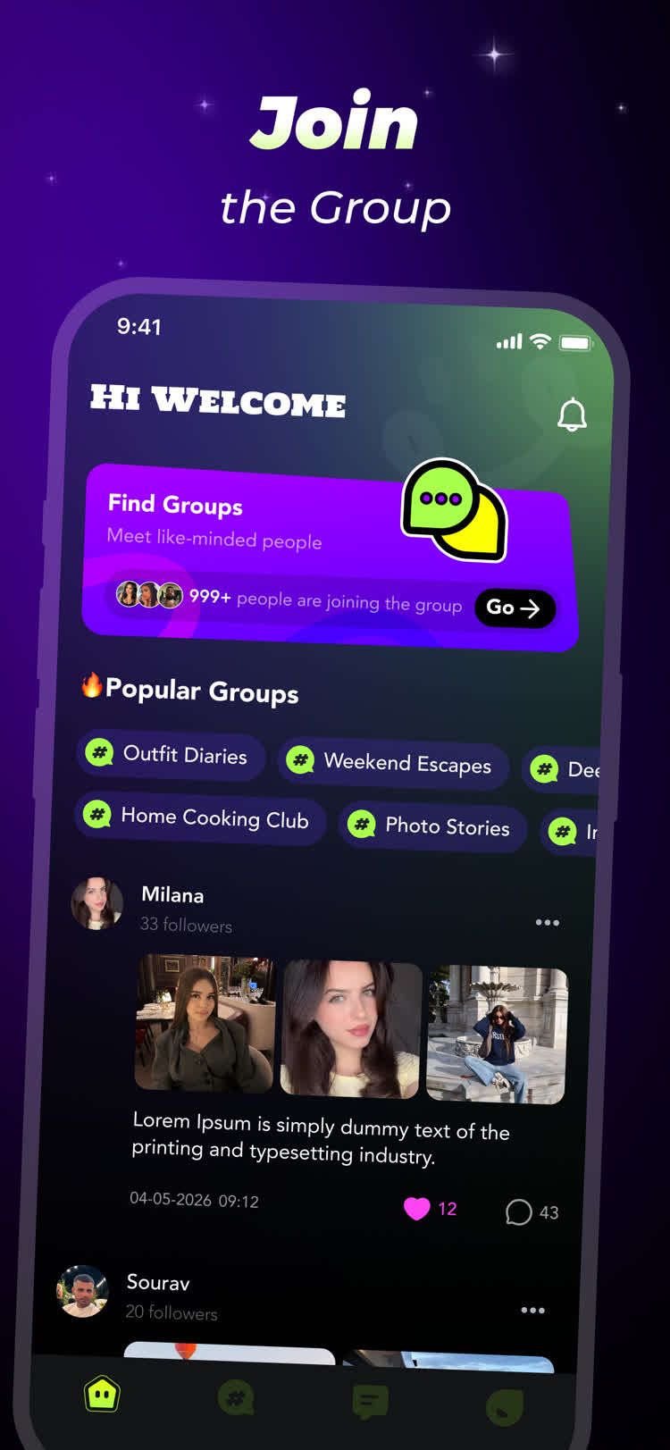 Join or create groups